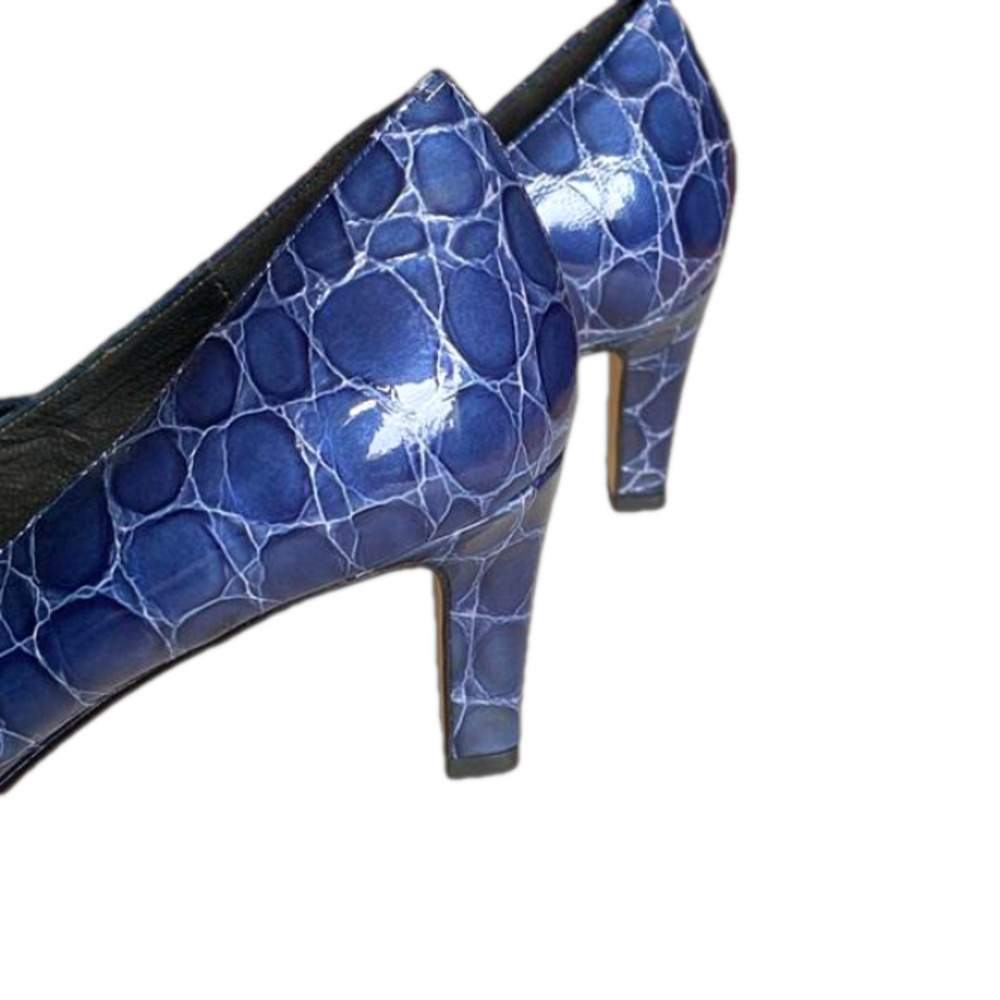 Roberto Capucci, Leather Pumps, Croc Embossed, Made in Italy, 8 - Picture 4 of 10
